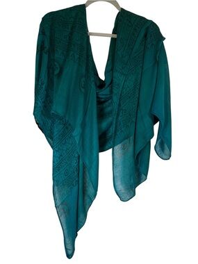 Jade Green Large Wrap Scarf Yoga Meditation Shawl